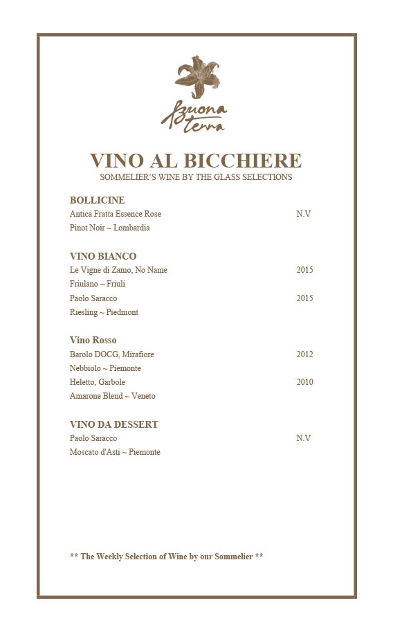Italian online wine list